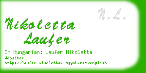 nikoletta laufer business card